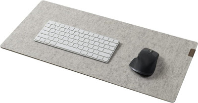 TIERNO C-101 Mouse Pad & Desk Pad For Gaming And Office Non Slip Base Dual Sided Mousepad(Light Grey - 95x30 Cm)