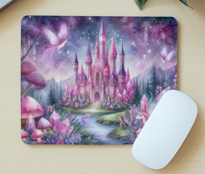 KLEDINGWINKEL GLITERY CASTLE Non Slip Base Mousepad(Multicolor)