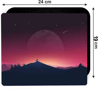 RAWAT TRADERS Nature Mouse Pad River Mountain View Mouse Pad for PC/Laptop Non Slip Base Mousepad(Yellow)
