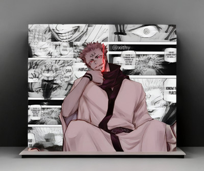TheSlidingMouse Jujutsu Kaisan's Sukuna Mousepad For Gaming And Office Dual Sided Mousepad(White, Black, Red)