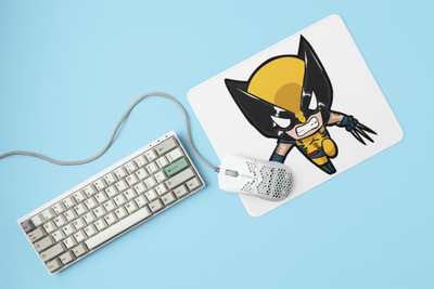 Rushaan Baby wolverine - Printed animated Mousepad for animation lovers Non Slip Base Mousepad(White)