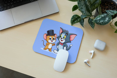 Zipcartz Tom & Jerry Cartoon Fan Mousepad for Pc & Laptop , Gift for Friend Non Slip Base Mousepad(Multicolor)