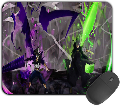 Kirmada Printed Design Mouse Pad Yuno Asta Illustration Black Clover Non Slip Base Mousepad(Multicolor)