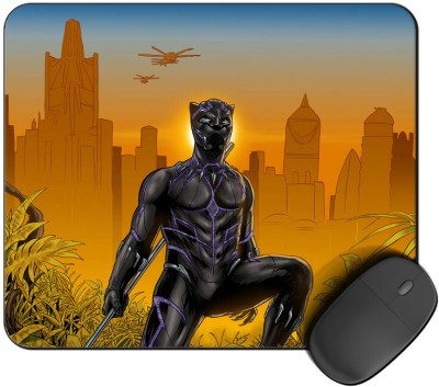 Kirmada Printed Black Panther Mouse Pad Super Smooth Surface Marvel Mousepad(Multicolor)