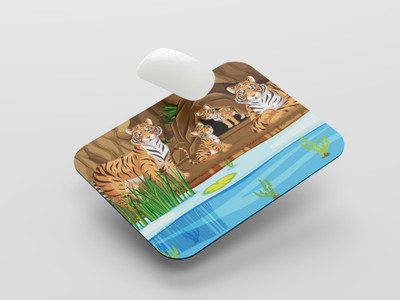 UNIARAWALAS Non-Slip Brain ,Cartoon Mousepad MP89 Non Slip Base Mousepad(Black)