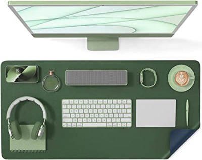 TANTRA Dual-Sided Multifunctional Desk Pad ,Waterproof Desk Mouse Pad/Desk Mat for Work Mousepad(Green, Blue)
