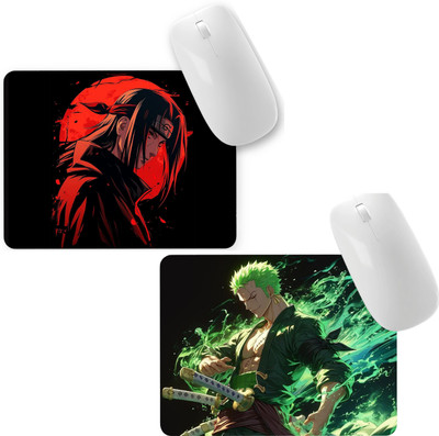 Aniithing Anime Combo gaming Mouse Pad Non-Slip Rubber Base for Computer leptop pack of 2 Non Slip Base Mousepad(04)