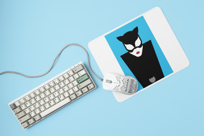 Rushaan Cat woman - Printed animated Mousepad for animation lovers Non Slip Base Mousepad(White)