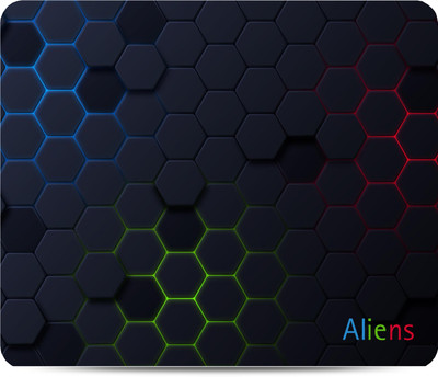 Aliens Gaming Mouse Pad, Precision, Non-Slip Rubber Base, Smooth Cloth Surface,3D Style Non Slip Base Mousepad(Black)