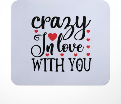 LASTWAVE Crazy In Love With You Design 2, Graphic Printed Mousepad for Laptop, Computer Mousepad(Multicolor)