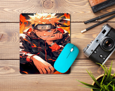 Addcartmart Anime Cartoon Printed Mouse Pad for Gaming Computer, Laptop MousePad (MP 09) Non Slip Base Mousepad(Orange)