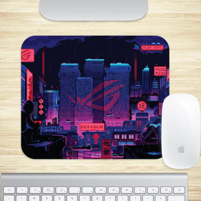 Saifihaan Creation Mouse Pad Gaming theme printed Lycra Cloth Nonslip Base Computer Accessory ASR01 Non Slip Base Mousepad(Multicolor)