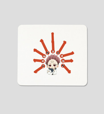 Special Trend Hub Nine Faced Anime Printed Mousepad Non Slip Base Mousepad(White)