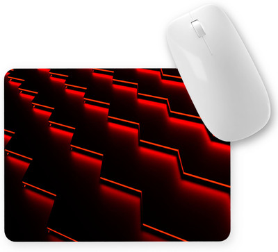 Shanime navar Mouse Pad, Non-Slip rubber Base, Water Resistant for Pc leptop & Keyboard Non Slip Base Mousepad(Red, Black)