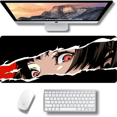 XENOTECH Long Anime Mouse Pad - (11 X 23 inch X 3mm) Non Slip Base Mousepad(Black)