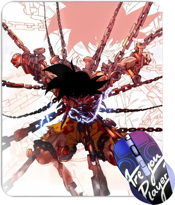 MITTRA Indiacraft Goku Anime Non Slip Base Mousepad(Multicolor, Brown)