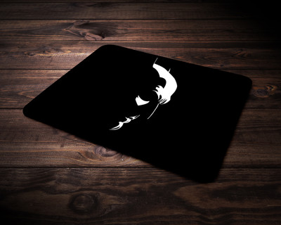 upahaar Batman Anime Printed Mousepad with Smooth Mouse Control Mouse Pad for Laptop Non Slip Base Mousepad(Black, White)