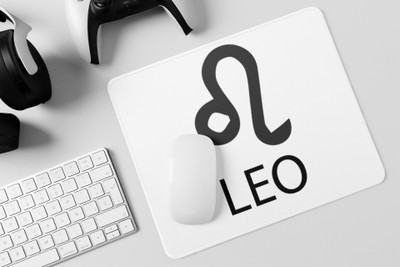 Rushaan Leo - Zodiac Sign Printed Mousepads For Astrology Lovers Mousepad(White)