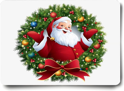 ASvik Creation Santa Claus MP-12 Gaming Mouse Pad for Gamers, Office, PC, Laptop 23x19 cm Non Slip Base Mousepad(Multicolor)