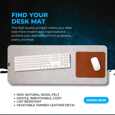TIERNO 7530 mouse pad attached-brownlight Non Slip Base Mousepad(Light Grey)