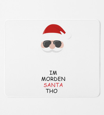 Special Trend Hub Modern Santa: Elegnatly Designed Mouse Pad A Innovative For Christmas Non Slip Base Mousepad(White)