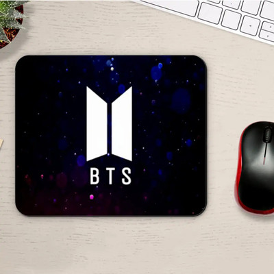 Gfylo Black and White BTS Permanent Printed Mouse pad Smooth Surface anti-Slip Rubber Non Slip Base Mousepad(Multicolor)
