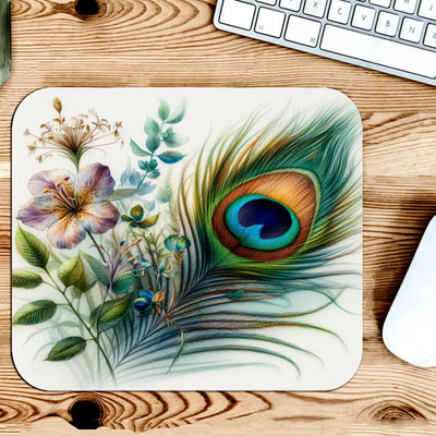 Gfylo A Simple Bouquet Printed Mouse pad Smooth Surface and anti-Slip Non Slip Base Mousepad(White)