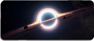 Shanime navars Black hole Gaming Large Mouse Pad XXL, Extended, Pc & keyboard 23 X 11 inch Non Slip Base Mousepad(Black & White)