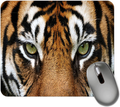 dk printing Tiger Eye Printed Mouse Pad, NoN Sleep Base Non Slip Base Mousepad(Black)