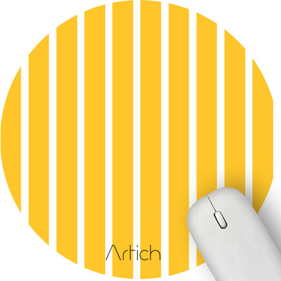 Artich Designer Candy Gaming Pad for Office Laptop Super Soft Non-Slip Rubber Base Non Slip Base Mousepad(Yellow Line)