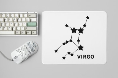 Rushaan Virgo stars - Zodiac Sign Printed Mousepads For Astrology Lovers Mousepad(White)