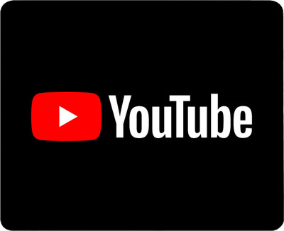 Doat Youtube Mouse Pad for Laptop, Notebook, Gaming Computer Non-Slip Rubber Base Non Slip Base Mousepad(Black)