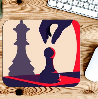 Gfylo Innovative Chess art Printed Mouse pad Smooth Surface and anti-Slip Mousepad(Multicolor)