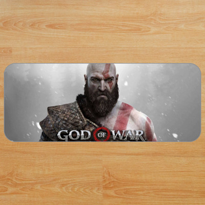 RockeryXPrints God of War Kratos Gaming Desk Mat – 23x11 Inches| Stitched Edges Non Slip Base Mousepad(Multicolor)