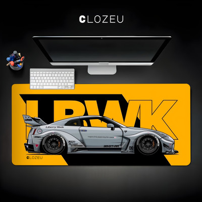 CLOZEU Mouse Pad, Large Extanded Desk Mouse Pad, Non-slip Spill-Resistant Mousepad(Yellow, Grey)