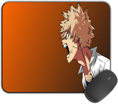 Kirmada Printed Design Mouse Pad Angry Bakugo Non-Slip My Hero Acadamia Non Slip Base Mousepad(Multicolor)