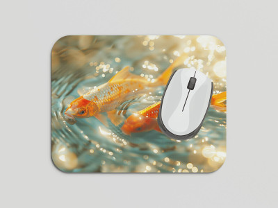 leeon L-MP1-254-gold-fish-animal Non Slip Base Mousepad(Multicolor)
