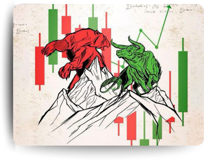 Designxx Market Titans Bull vs Bear Mousepad Mousepad(Multicolor)