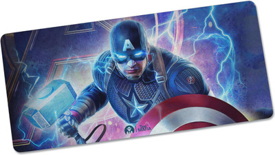 Tee Mafia Captain America - Super Hero Comic Series - XXL Gaming Mat D6 Non Slip Base Mousepad(Multicolor)