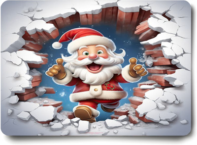 ASvik Creation Santa Claus MP-08 Gaming Mouse Pad for Gamers, Office, PC, Laptop 23x19 cm Non Slip Base Mousepad(Multicolor)