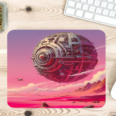 PrintingWorld Airship roaming Non Slip Base Mousepad(Multicolor)