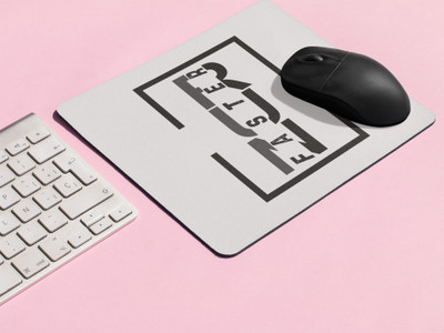 Rushaan Run Faster Text In New - Printed Mousepads Non Slip Base Mousepad(White)