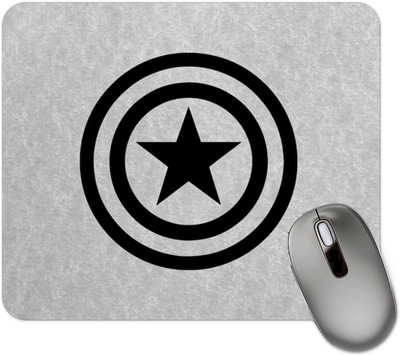 dk printing STAR Logo in Gray Color Printed Mouse Pad Mousepad(Black)