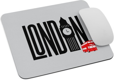 pixeltint London city tower printed Mouse Pad for Laptop/Computer Mousepad(Black)