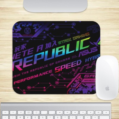 Saifihaan Creation Mouse Pad Gaming theme printed Lycra Cloth Nonslip Base Computer Accessory ASR04 Mousepad(Multicolor)