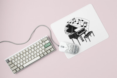 Rushaan Color full Walkman Printed Mousepads For Music Lovers Non Slip Base Mousepad(White)