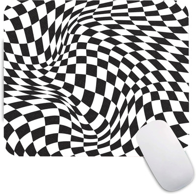 The Custom Crow Abstract Art Textured Mousepad(Black White)