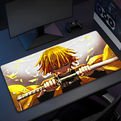 Eshaaver Laptop & Desktop Mat Zenitsu Agatsuma Animie Print Anti-Fray Cloth & Spill Proof Non Slip Base Mousepad(Multicolor)