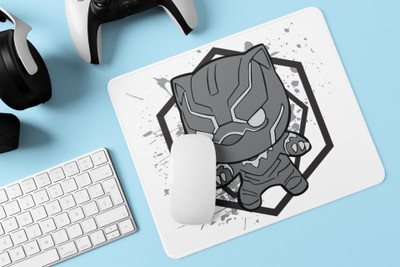 Rushaan Baby Panthar - Printed animated Mousepad for animation lovers Mousepad(White)