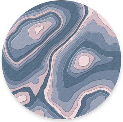The Custom Crow Topographic Contour Abstract Art Textured Round Mouse Pad Mousepad(Pattern 14)